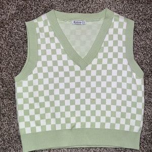 Checkered sweater vest